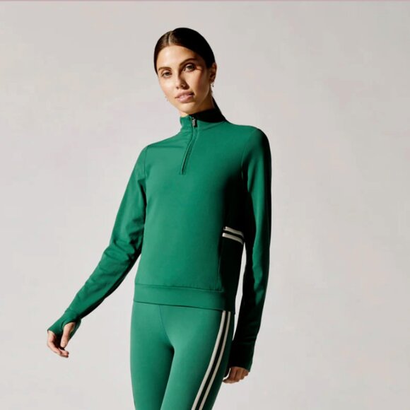SPLITS59 Rain Airweight Long Sleeve Top – Arugula/Vintage White – Size M - Picture 1 of 10